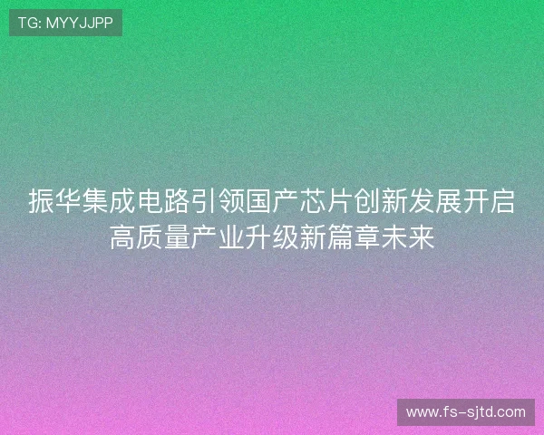 振华集成电路引领国产芯片创新发展开启高质量产业升级新篇章未来